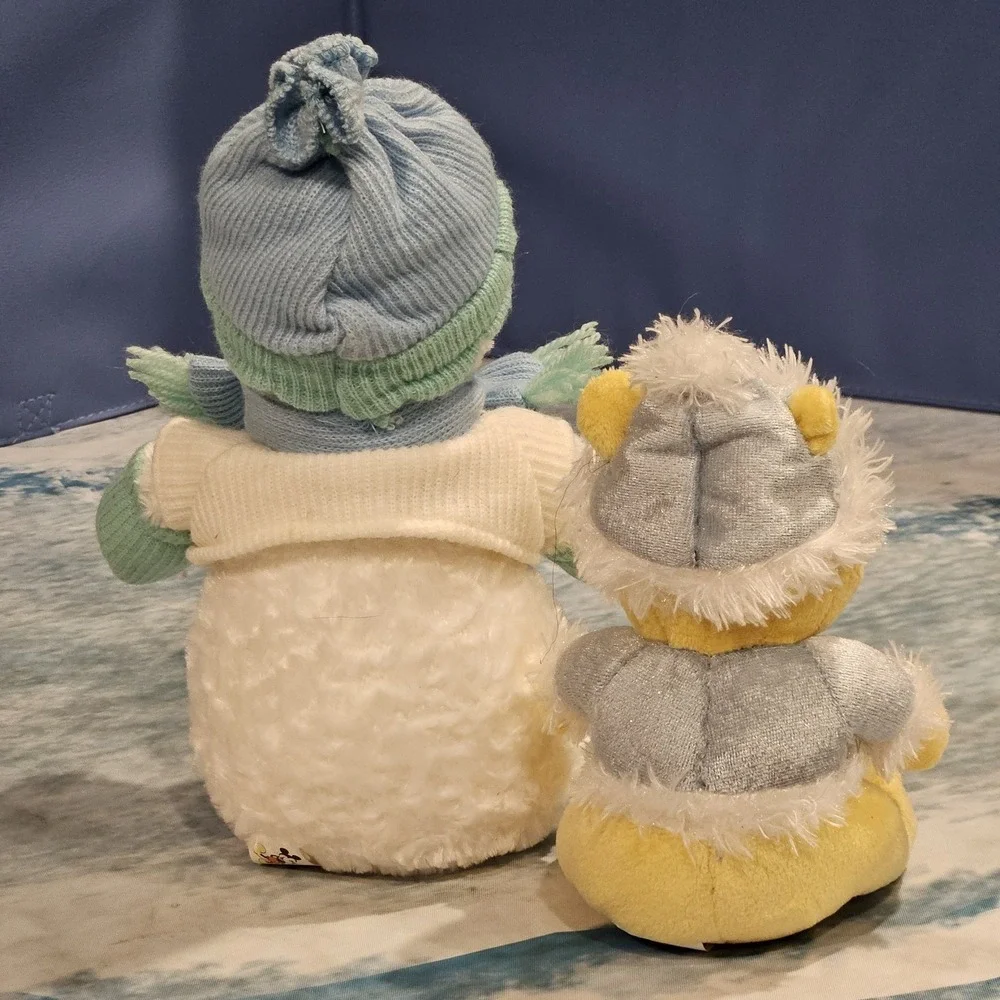 Disney Winnie The Pooh Winter Plush Bundle Snow Bear Scarf Hat Baby Pooh